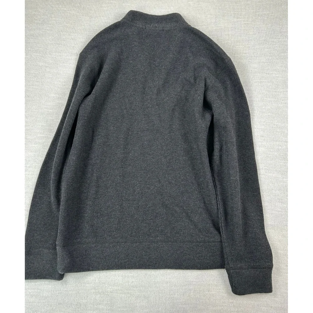 Banana Republic Mens Gray 1/4 Zip Textured Pullover Sweater Size S